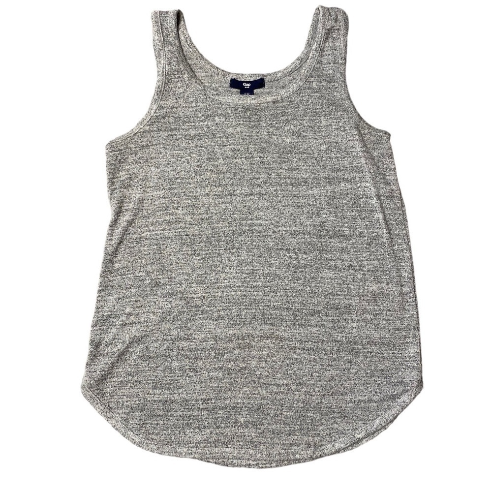 GAP GRAY TOP WITH SCOOP HEMLINE SIZE XS